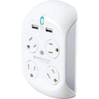 360 Electrical – Protecteur de surtension 918 joules à 4 prises Revolve+ avec 2 ports de charge USB-Deux ports de charge USB jusqu'à 2.4 A, 12 watts