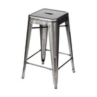 Plata Decor - Tolix 26"H Tabouret - Gris - paquet de 2-Capacité de poids : 200 lb