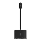 Belkin USB-C à VGA Adaptateur 60W Power Delivery - Noir-Câble USB-C attaché fournit une connexion simple plug and play