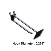 Azar Displays – Crochet de panneau perforé rempli de verre de nylon, 6 po, noir, 50/ensemble (800016-BLK)-Convient au panneau perforé suspendu standard ou mur à lattes