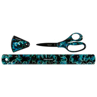 Fiskars - Ensemble de 3 pièces Déco pour écoliers - ciseaux 18 cm - règle - taille-crayons-Longueur des ciseaux : 18 cm
