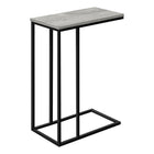 Monarch Specialties - 3762 Table D'Appoint - 25 po H/Gris/Metal Noir-Dimensions du produit: 15,75 pouces L x 9,45 pouces P x 24 pouces H