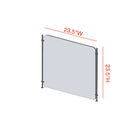 Mark Maker Rod Sneeze Guard - Acrylique transparent 1/4" - panneau de 23,5" Lx23,5"H- ensemble de tiges de 24"H - pas de passage-Fabriqué à partir d'acrylique transparent de 1/4".