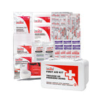 First Aid Central - Trousse de premiers soins règlementaire CSA - Type 1 - Personnelle - Méal-Emballée dans un boîtier métallique mural durable avec logo bilingue de trousse de premiers soins.