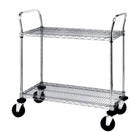 Chariots utilitaires robustes, capacité de 900 lb, haut. globale de 39 po, prof. globale de 48 po, 2 tablettes (2SPN55DC)-Nombre de tablettes : 2