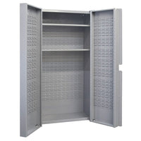 KLETON – Armoire à combinaison à portes creuses, 2 tablettes-Robuste et entièrement soudée de calibre 16, armoire à combinaison bac/tablette