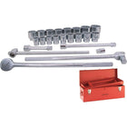 Ens. 24 douilles 1 7/16 à 3 po, 12pans, 1 po-1