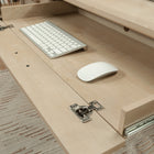 Sauder 66"W La Collection Whitaker Point Bureau Ministre - Finition Natural Maple-Étagère réglable derrière la porte pour accueillir des articles de différentes hauteurs