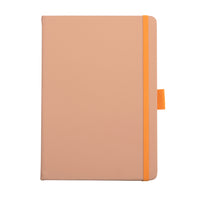 General Supply Goods + Co – Cahier à Couverture Rigide PU – Ligné – 256 Feuilles – Orange-256 feuilles, 7,9 po x 5,5 po