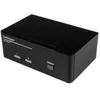 StarTech Commutateur KVM DisplayPort double affichage à 2 ports, 4K @ 60 Hz (SV231DPDDUA2)-Productivité maximale avec double affichage et accès à plusieurs ordinateurs