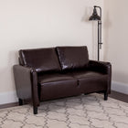 Flash Furniture – Canapé capitonné Candler Park, brun-Le système Hook & Loop maintient le coussin du dossier en place