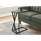 Monarch Specialties - 3249 Table D'Appoint - 25 po H/Taupe Fonce/Metal Noir-Dimensions du produit: 25,25 po H x 10,25 po L x 18,25 po L