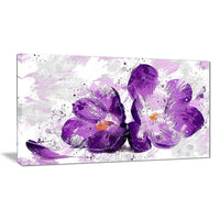 Designart – Art imprimé sur toile, éclosion d’une fleur violette (PT3421-32-16)-Impression