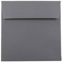 JAM Paper Enveloppes simples carrées, 6 x 6 po, gris foncé, 50/paquet-Enveloppes simples carrées gris foncé