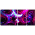 Designart – Art abstrait imprimé sur toile, brume violette, 4 panneaux (PT3009-271)-Impression