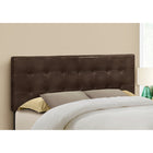 Monarch Specialties - 6000Q Lit Queen Tete De Lit Simili - Cuir Brun-Dimensions du produit: 47,5 pouces H x 63 pouces L x 3 pouces P