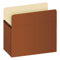 Pendaflex – Pochette pour dossiers à coupe droite, format légal, 8 1/2 x 14 po, expansible 5 1/4 po, rouge, paquet de 5-Double épaisseur, à l'avant et à l'arrière pour protéger vos documents