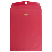 JAM Paper - Enveloppes recyclées colourées 9 x 12 avec fermeture à fermoir - Rouge recyclé - Paquet de 50-Enveloppe de catalogue rouge de Noël avec fermoir
