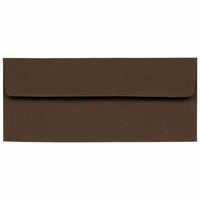 JAM Paper Enveloppes commerciales #10 - 4,125" x 9,5" - Brun chocolat recyclé - Paquet de 50-Couleur : Marron chocolat