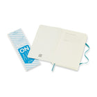 Moleskine – Carnet Classic, ligné, couverture souple avec poche, bleu récif, 3,5 po x 5,5 po-La reliure collée se pose à plat