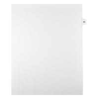 Markmaker - Intercalaires imprimes Legal, Blanc, 1/15th coupe, format lettre, sans trous, 25 tabs/PQT, 5 PQT/Boite, Numero 63-Intercalaires imprimes Legal