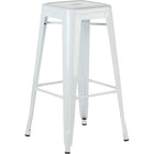 Plata Decor - Tolix 26"H Tabouret - Blanc - paquet de 2-Tabouret sans dossier
