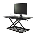 Convertisseur de bureau debout pneumatique Luxor - Noir-Bureau de table réglable pneumatique 