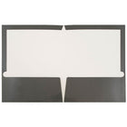 JAM Paper Chemises de présentation lustrées avec deux pochettes, gris, 12/paquet-9 1/2 x 11 1/2 po