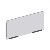 Côté pare-haleine modulaire Mark Maker - Acrylique transparent 1/4" - panneau de 47,5" Lx23,5"H - 2 traverses inférieures de 12"-Nos côtés modulaires transparents doivent être combinés avec les façades modulaires comme une extension pour une protection supplémentaire.