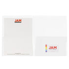 JAM Paper Chemise de plastique transparente à 2 pochettes, poids normal, 9 x 12 po, clair, 12/paq.-2 pochettes