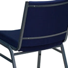 Flash Furniture – Chaise empilable robuste bleu marine à motifs à revêtement Hercules rembourrée de 3 po-Rembourrage en tissu bleu marine à pois