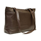 Designer Ashlin  Fourre-tout classique pour femmes Melia  Cuir de vachette Toscane  Brun foncé-Sac parfait pour une utilisation quotidienne. Poche à fermeture éclair extérieure.