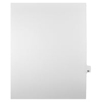 Markmaker - Intercalaires imprimes Legal, Blanc, 1/25th coupe, format lettre, sans trous, 25 tabs/PQT, 5 PQT/Boite, Numero 93-Intercalaires imprimes Legal