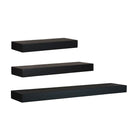 Nexxt – Tablettes murales Maine, ensemble de 3, profondeur de 5 po, longueur de 12, 16 et 24 po, noir-Capacité de mesure et de poids: la petite étagère flottante mesure 24 "L x 5" W x 1,5 "H et peut supporter jusqu'à 5 livres, la moyenne mesure 16" L x 5 "W x 1,5" H et peut supporter jusqu'à 8 livres, et le grand mesure 12 "L x 5" W x 1,5 "H dans les dimensions et peut supporter jusqu'à 10 livres