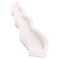 Flash Furniture – Alon Series ZB803550SWH, ensemble de réception 7 pièces, cuir, blanc-Revêtement doux en cuir blanc.