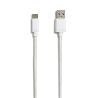 NXT Technologies - Câble tresse USB-C à USB-A, 6 pi, blanc-Câble tresse de 6 pi, resistant aux accrocs et aux enchevêtrements