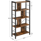 Vasagle - Étagère Moderne Mid Century - Brun Rustique-Finition en bois simulé
