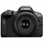 Canon - EOS R100 Caméra sans miroir avec objectif 18-45 mm-La caméra est équipée d'un capteur d'image CMOS (APS-C) de 24,1 millions de pixels et d'un processeur d'images DIGIC 8