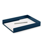 Poppin – Plateau à lettre, bleu ardoise (105971)-Accueille jusqu'à 300 feuilles de papier 