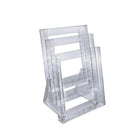 Azar Displays – Présentoir à dépliants format lettre à trois niveaux modulaire pour le comptoir, 2/paquet (252304)-Le comptoir mesure 11 haut. x 8 1/2 larg. (po)