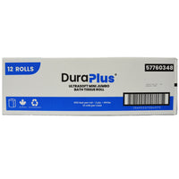 DuraPlus - Mini Jumbo 2 épaisseurs de papier hygiénique - 650' - Blanc - Paquet de 12-Offre des performances supérieures et une plus grande valeur ajoutée