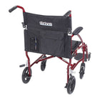 Drive Medical - Fauteuil de transport ultra léger Fly-Lite, bordeaux-33 long. x 22 larg. x 36 haut. (po)