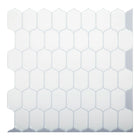 CTG – Carreaux muraux à motif ovale, blanc, 6 pièces-Ensemble : livré dans une boîte de 6 feuillets de carreaux muraux de qualité supérieure, adaptés aux surfaces lisses et propres