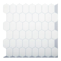 CTG – Carreaux muraux à motif ovale, blanc, 6 pièces-Ensemble : livré dans une boîte de 6 feuillets de carreaux muraux de qualité supérieure, adaptés aux surfaces lisses et propres
