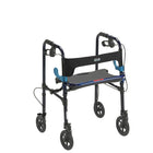 Drive Medical - Déambulateur Clever-Lite, bleu flamme, pour adulte, roulettes de 8 pouces-Bleu flamme, aluminium