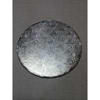 Enjay – Carton pour gâteau avec relief argent 1/4, cercle de 10 po-Joli plateau pour gâteau, cercle de 10 po