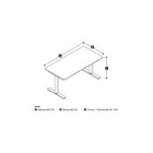 Bestar – Table motorisée à hauteur réglable, 30 po x 60 po, Antigua (65867-52)-Le bouton de commande est situé sur la bordure avant de la surface de travail pour un accès facile