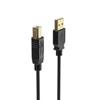NXT Technologies - Câble USB-A mâle/B mâle, 7 pi, noir (NX29929)-Câble dâ€™imprimante USB noir plaqué or