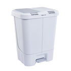 Step N' Sort - Poubelle double et poubelle de recyclage - 40 L - Blanc-Capacité de 40 litres ; chaque poubelle contient 20 litres