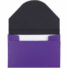 JAM Paper - Porte-cartes de visite colouré avec rabat rond - Aggloméré violet-Quantité : vendu à l'unité
